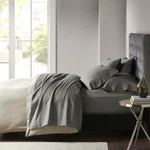 Madison Park 4 Piece Charcoal Cotton Poly Snug Grip Sheet Set Easy Care -nwt. Fixed Price $45.00.