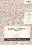 Laura Ashley King Sheet Set Emogene Peach Pink Floral 4PC Cottage Farmhouse Chic. Fixed Price $77.39.