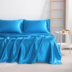 4 Pcs Lustrous Satin Silk Sheet Set Deep Pocket Bed Wrinkle Fade Resistant. Fixed Price $30.99.