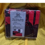 Papapiyay Trading Group Bamboo King Queen 6PC Sheet Set Red Black Floral Bedroom. Fixed Price $25.64.