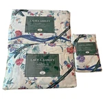 Laura Ashley Chinese Silk Queen Fitted Flat Sheet Set 2 Pillowcases Granny Core. Fixed Price $129.00.