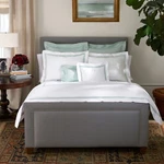 $1120 Matouk Lowell King Milano Fitted Sheet Shams Pillowcases 5P Set White Pool. Fixed Price $869.00.