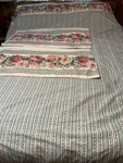 Vintage Martha Stewart Roses Floral Flat Sheet King Cases Green Pink 1988 Usa. Fixed Price $48.71.