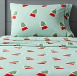 Pillowfort Festive Snow Globe Queen Cotton Sheet Set.. Fixed Price $24.99.
