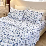 Floral Queen Set, 4-PIECE Printed Bed Sheets, 16" Deep Pocket, Ultra Soft. Fixed Price $33.72.