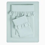 Cathay Home Hudson & Main Ruffle Hem Microfiber Sheet Set Queen Pale Green 4 Pcs. Fixed Price $25.00.