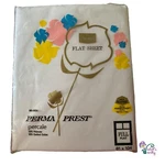 Vtg Sears Deadstock White Perma Prest Polycotton Full Flat Percale Sheet Prop. Fixed Price $24.99.