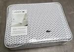Lacoste King Sheet Set Cotton Percale Boomrang Print White & Black (anthracite). Fixed Price $75.00.