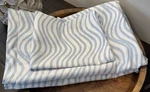 West Elm Kids Blue Mist Full Flat Sheet & Pillowcase Wavy Stripe 100% Cotton. Fixed Price $28.70.