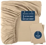 Lane Linen Queen Fitted Sheet 2 Pillowcases, 100 Organic Cotton, Percale Wea.... Fixed Price $76.63.