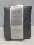 Threshold Performance Sheet Set King Gray, 100% Cotton, 400 Tread Count. Fixed Price $35.00.
