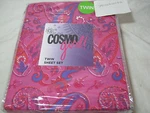 New Pem America Cosmo Girl Pink Purple Paisley Floral Twin Sheet Set Nip. Fixed Price $24.98.