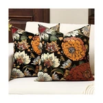 Black Boho Floral Fall Velvet Throw Pillow Covers 16X16 Inch Set 2 Farmhou.... Fixed Price $26.17.