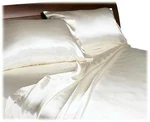 New Divatex Home Fashions Royal Opulence Satin King Sheet Set, Ivory. Fixed Price $59.99.