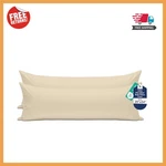 Breathable Sand Color Body Pillow Cases 20"X54" - Pack With Zipper Closure. Fixed Price $13.56.