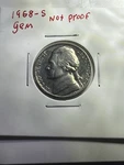 1968-S Jefferson Nickel Coin Business Strike Rare Gem Full Stairs!. Fixed Price $1001.00.