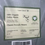 Lane Linen 100% Organic Cotton California King Size Bedding Sheets & Pillowcases. Fixed Price $49.99.