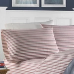 Queen Sheets Cotton Percale Bedding Set Coleridge Stripe Red Nautica Casual Home. Fixed Price $89.99.