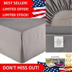 Gray Fitted Sheet 1500 Tc Microfiber, Deep Pocket 16 - Elegant Bedding. Fixed Price $23.74.