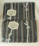 Wamsutta Twin Flat & Fitted Sheet Set Dark Stripe Vtg Usa 200 Tc New Nip Cotton. Fixed Price $25.65.