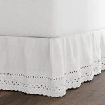 Fresh Ideas Eyelet Bed Skirt, Ruffled Design, 14 Inch Drop, Queen, White. Fixed Price $35.81.