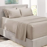 Hearth & Harbor Bed Sheets, Luxury Soft 6 Piece Queen, Natural Linen. Fixed Price $48.23.