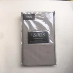 Ralph Lauren Dove Gray Dunham Sateen King Pillowcase Set 300 Tc Cotton Nip. Fixed Price $34.99.