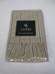 Ralph Lauren Bucks County Neutral Ruffle Lace Striped 2 Standard Pillowcases. Fixed Price $129.99.