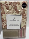 Nautica Cranbrooke Quilted Standard Size Pillow Sham Red Beige Cream Nip 4 Avail. Fixed Price $22.99.