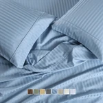 650 Thread Count Striped Bed Sheets Set Cotton Blend 15" Deep Pockets. Fixed Price $54.99.