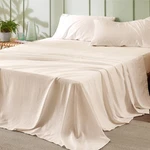 Bedsure Size Sheets Set - 4 Pieces Soft King, 08 Light Beige. Fixed Price $46.99.