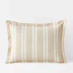 Wide Stripe T200 Yarn Dyed Gold Cotton Percale King Sham. Fixed Price $43.51.