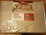 Better Homes And Gardens 100% Cotton 300 Thread Count Twin Sheet Set Birch Gray. Fixed Price $21.50.