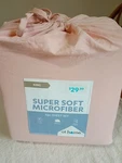 At Home Super Soft Microfiber King Sheet Set Pink **see Photos For Dust**. Fixed Price $22.00.