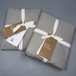 2- West Elm 400-THREAD-COUNT Organic Percale -full Fitted Sheets Pearl Gray Nwt. Fixed Price $75.00.