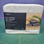Miracle Made Luxe Self-cooling & Self-cleaning Bed Sheet Set King White 4 Pc New. Fixed Price $115.00.