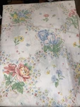 Vintage Lady Pepperell No Iron Muslin Stephanie Floral Twin Flat Sheet Fabric. Fixed Price $14.37.