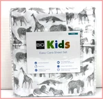 Big One Animals Sheet Set - 16" Deep Lions Tigers Giraffes Gators Twin New. Fixed Price $40.95.