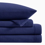 Navy Blue Warm Fleece Bed Sheets Queen Size 4 Piece Set For Winter Clearance New. Fixed Price $42.81.