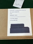 Rest Evercool Cooling Starter Sheet Set Artic White Full Midnight Blue. Fixed Price $74.00.