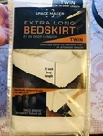 Space Maker Extra-long 21 Drop Length Bed Skirt, Twin College. Fixed Price $19.95.
