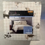Cuddl Duds Heavyweight Flannel Full Sheet Set Plaid Dogs Brushed Cotton Deep Fit. Fixed Price $39.99.