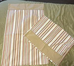 Set Of 2 Queen Better Homes & Gardens Geometric Striped Earth Tone Pillowcases. Fixed Price $12.99.