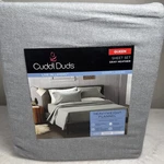 Cuddl Duds Queen Heavyweight Flannel Sheet Set Gray 17 Deep Mattress. Fixed Price $33.29.