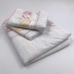 Vintage Wamsutta Ultracale Double Flat Top Sheet Pillow Case Floral Stripe Usa. Fixed Price $29.99.
