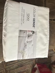 Nip Color Sense 1200 Thread Count Cotton Rich Sheet Set King Size White Free S/h. Fixed Price $35.00.