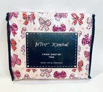 Betsey Johnson Valentine My Bow 3 Piece Red Pink Twin Sheet Set 100% Poly Nip. Fixed Price $22.99.