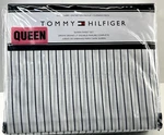 Tommy Hilfiger Queen Sheet Set White Blue Gray Stripe New. Fixed Price $79.99.