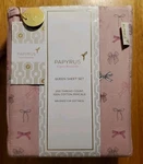 Papyrus Valentine's Day Queen Sheet Set Pink Love Vogue Bows Cotton Percale. Fixed Price $39.97.