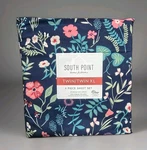 South Point Home Fashions Twin / Xl 4-PIECE Sheet Set, Navy Darcy Floral. Fixed Price $19.99.